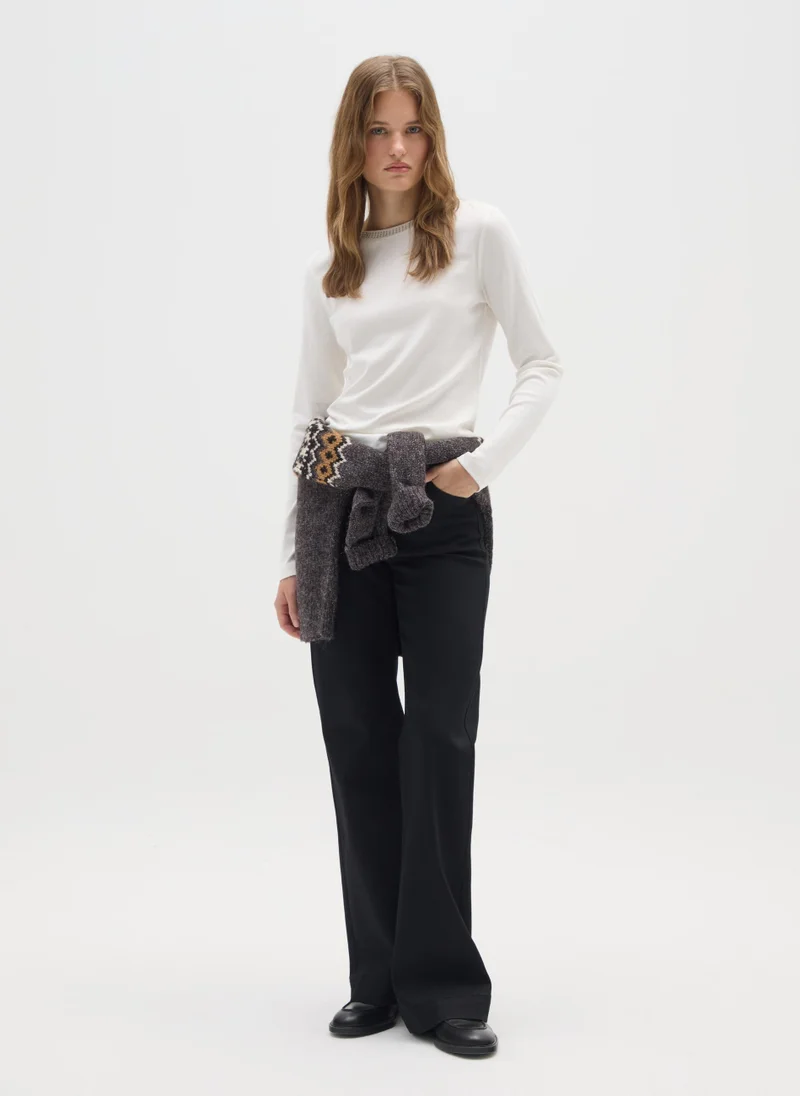 Ovs OVS Pure Cotton White Regular Fit T-Shirt